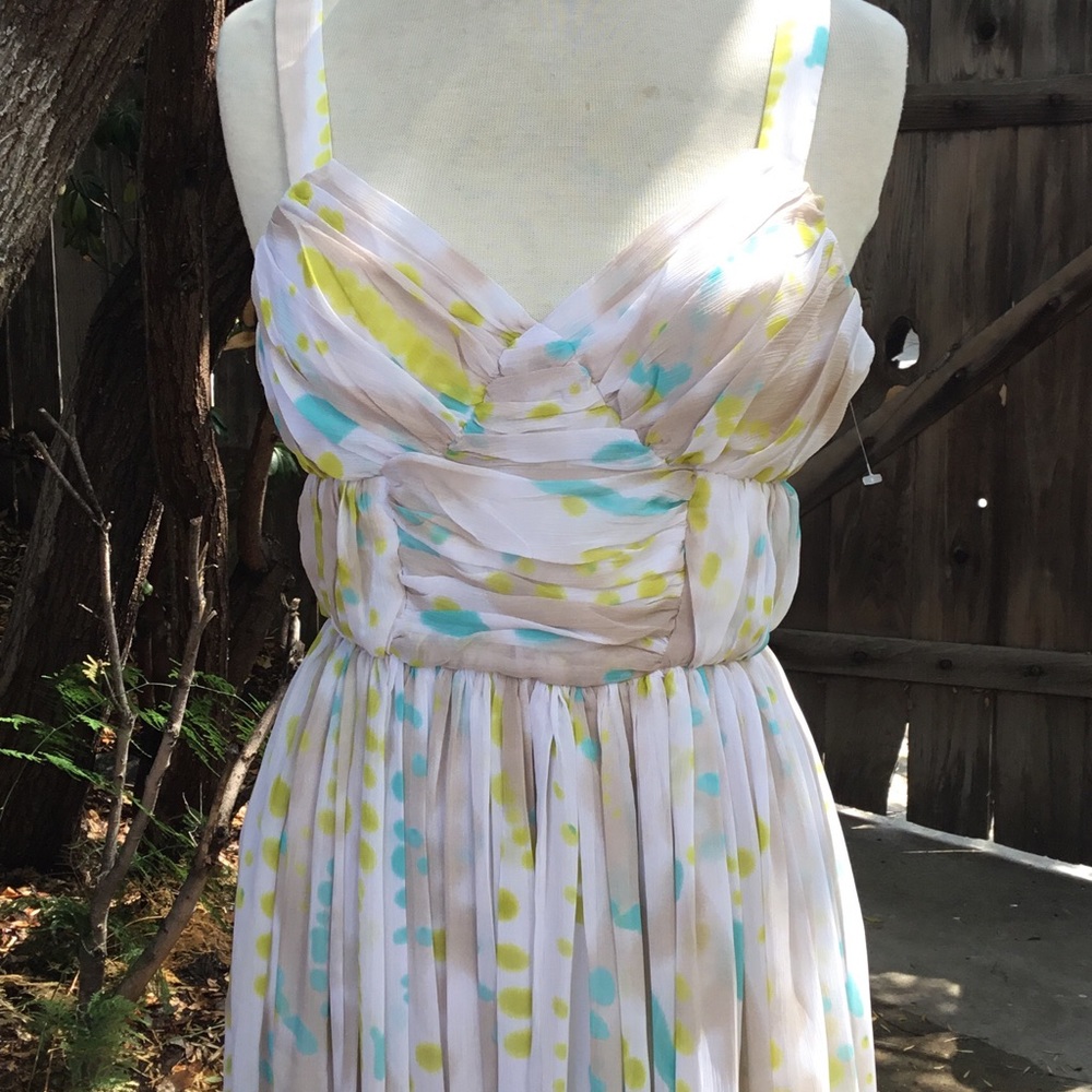 Mid calf water color print dress W118 Walter Baker - Picture 2 of 8